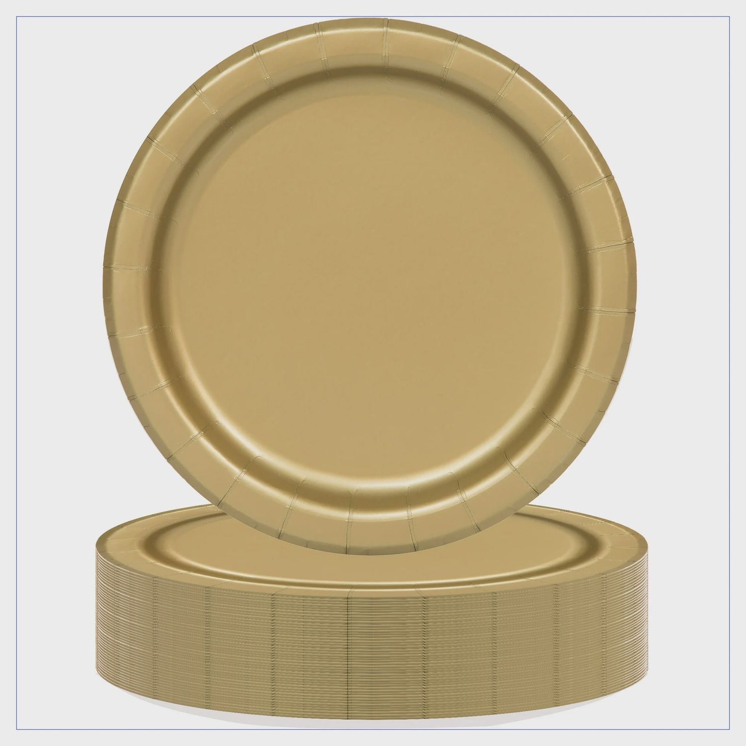 20pcs Gold Solid Color 7&quot; Plates