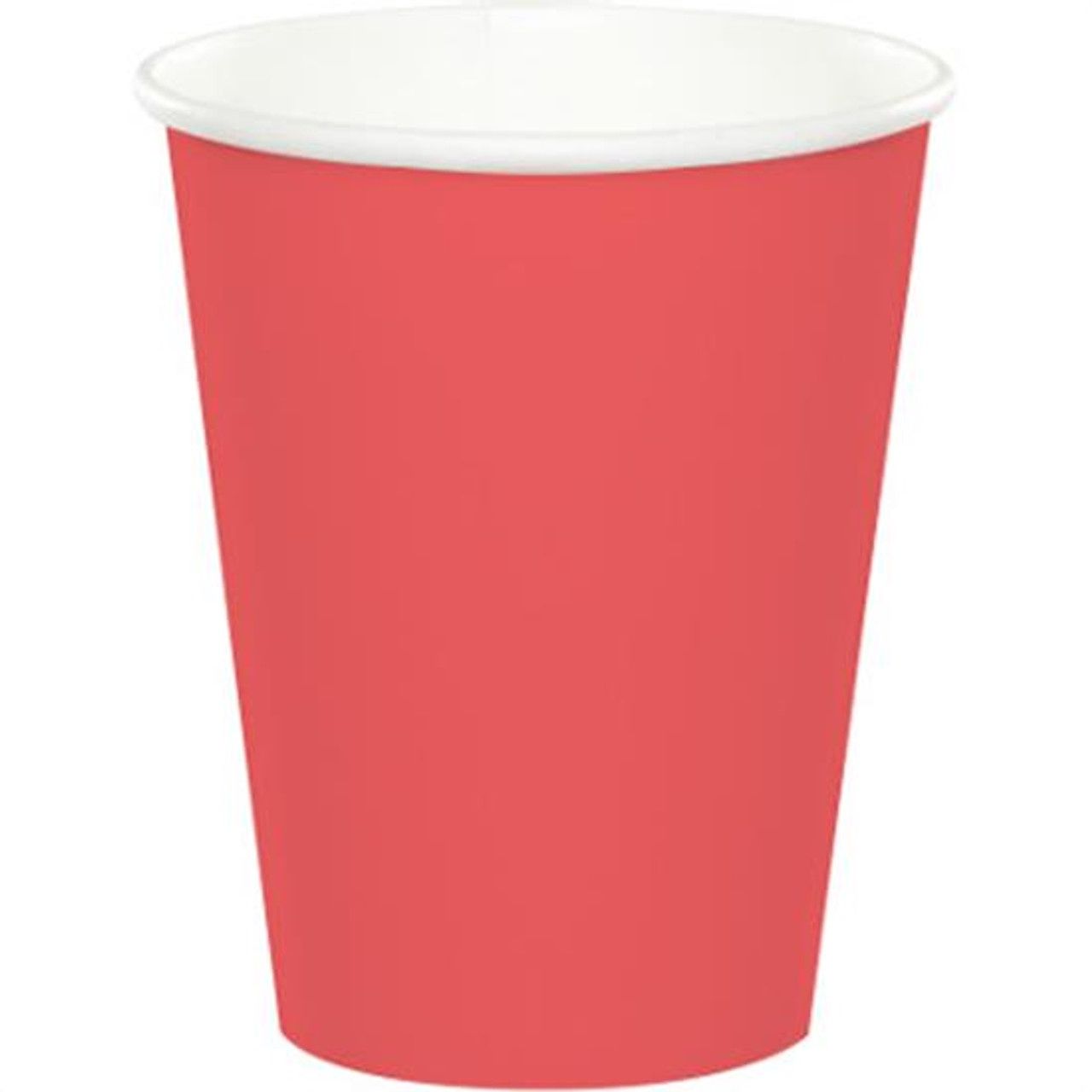 14 9 oz. Solid Color Coral Cups