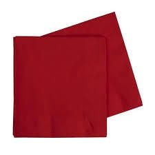 20pcs Ruby Red Solid Color Luncheon Napkins