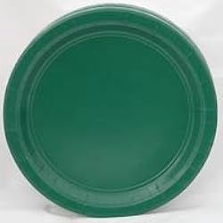 20pcs Forest Green Solid Color 9&quot; Plates