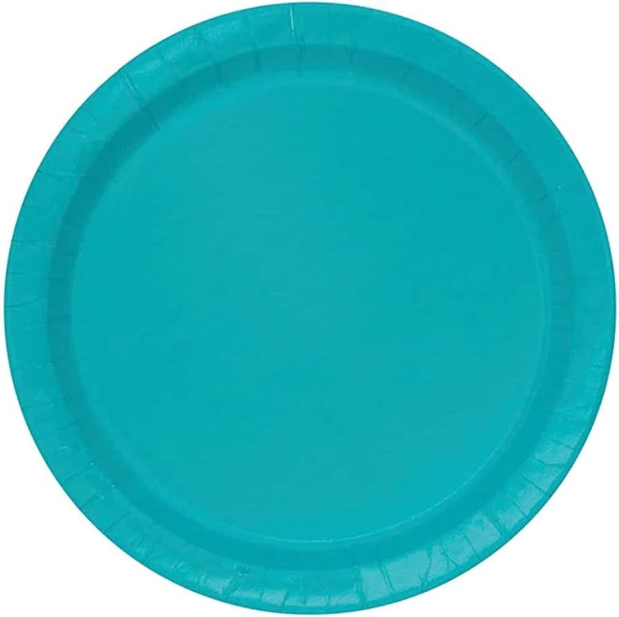 16pcs 9&quot; Solid Color Caribbean Teal Plates