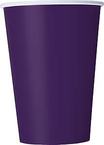 10pcs 12oz Deep Purple Solid Color Cups