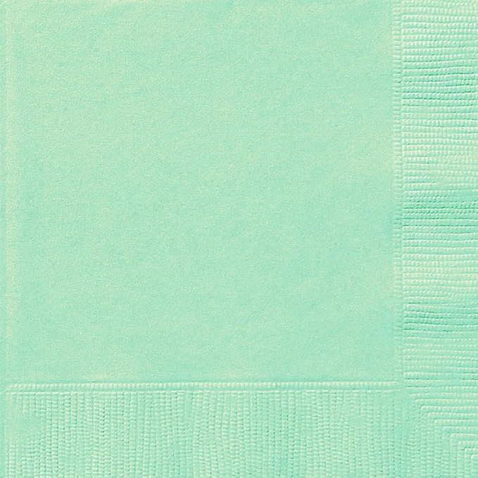 20pcs  Solid Color Mint Beverage Napkins
