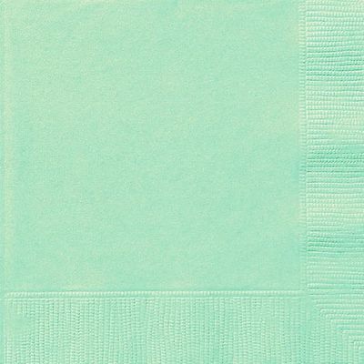 20pcs  Solid Color Mint Beverage Napkins