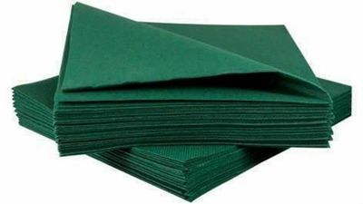 20pcs Forest Green Solid Color Luncheon Napkins