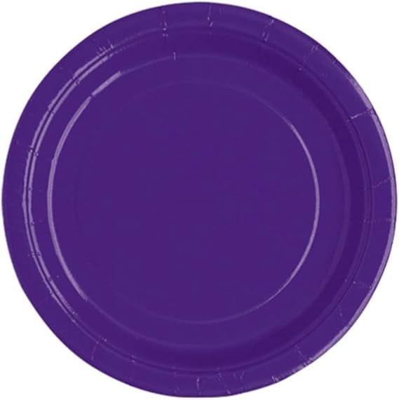 20pcs Solid Color Deep Purple 7&quot; Plates