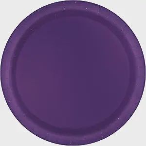 16pcs Deep Purple Solid Color 9&quot; Plates