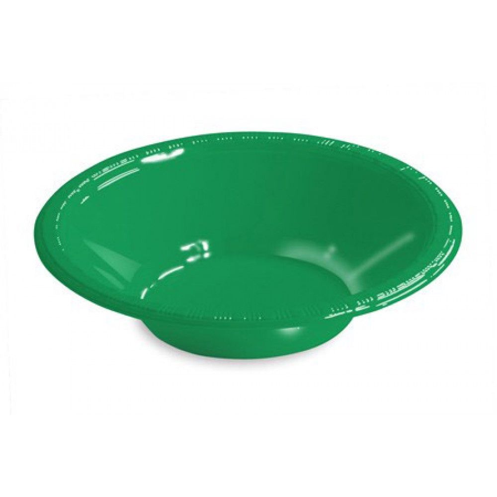 8PCS SOLID COLOR EMERALD GREEN PLASTIC BOWLS