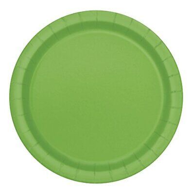 20pcs Lime Green Solid Color 7&quot; Plates
