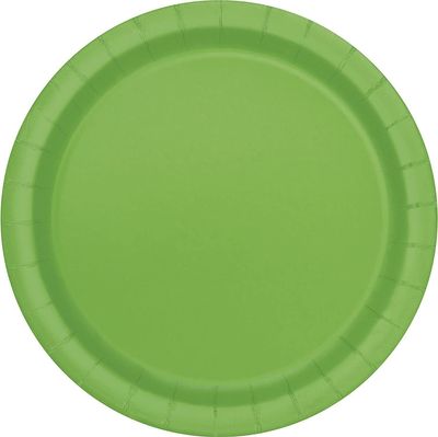 16pcs Lime Green Solid Color 9&quot; Plates