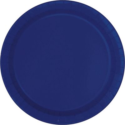 20pcs Navy Blue Solid Color 9&quot; Plates