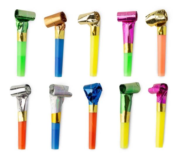 8pcs Assorted Color Shiny Blowouts(Party Favours)