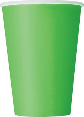 10pcs 12oz Solid Color Lime Green Cups