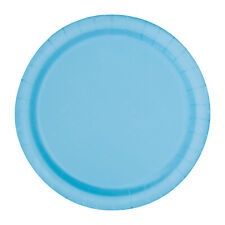 20pcs Powder Blue Solid Color 7&quot; Plates
