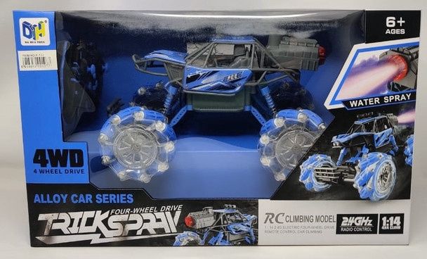 4 Wheel Drive Alloy Car Series Trickspray (Boy Toys), Color: Blue