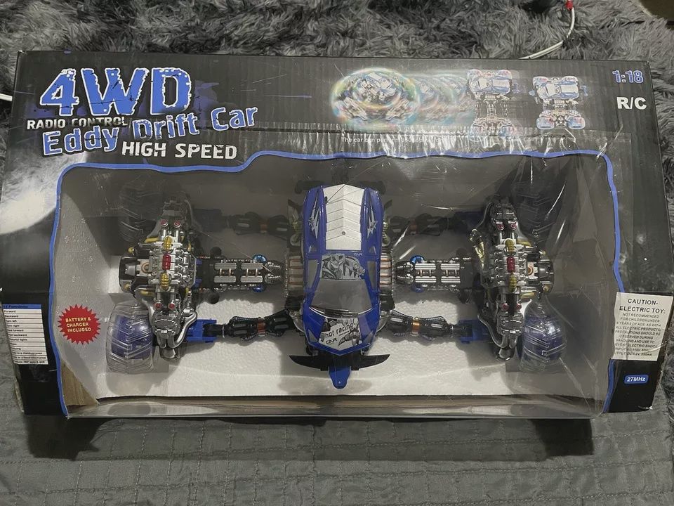 4WD Radio Control Eddy Drift Car High Speed (Boy Toys), Color: Blue