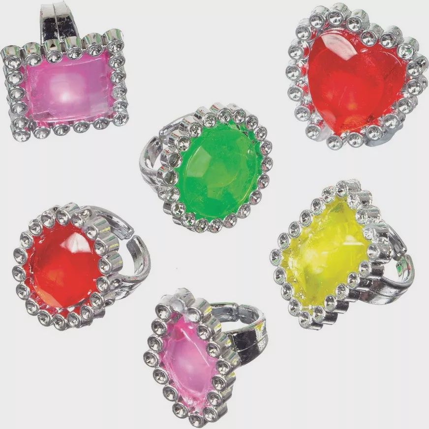 8 Gem Stone Rings (Party Favours)