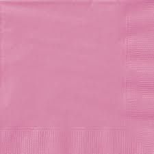 20pcs Hot Pink Solid Color Luncheon Napkins
