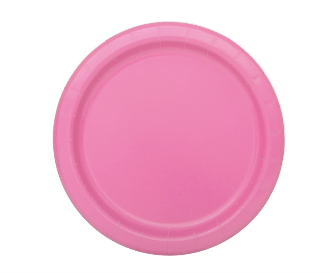 20pcs Hot Pink Solid Color 7&#39;&#39; Plates