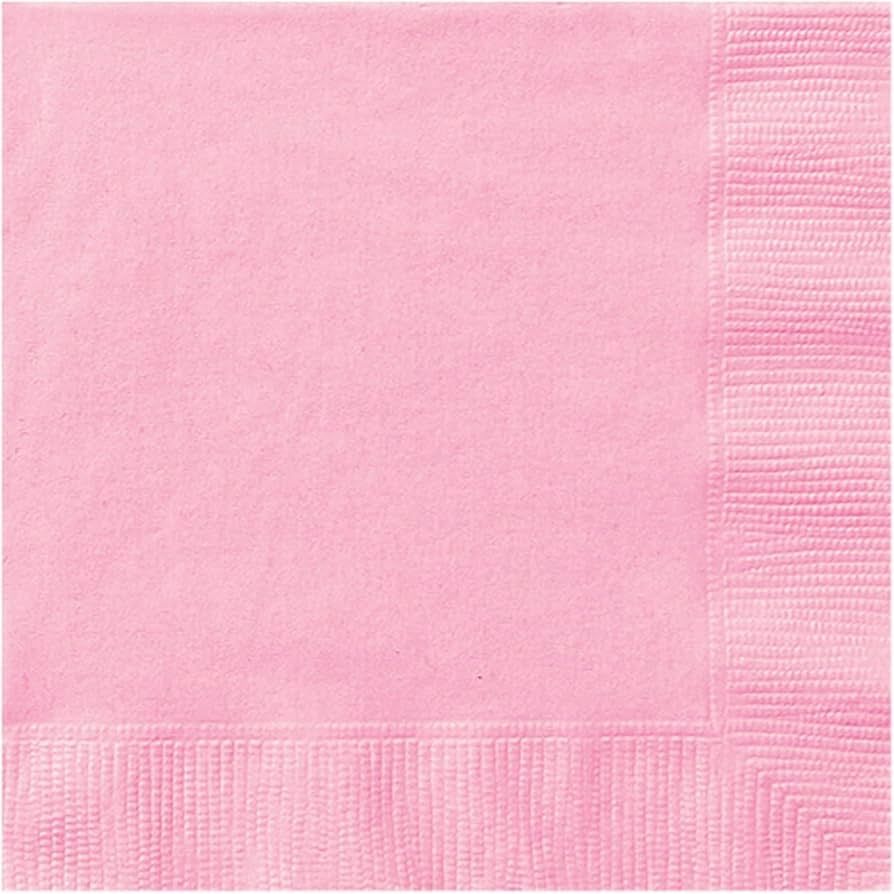20pcs  Lovely Pink Solid Color Luncheon Napkins