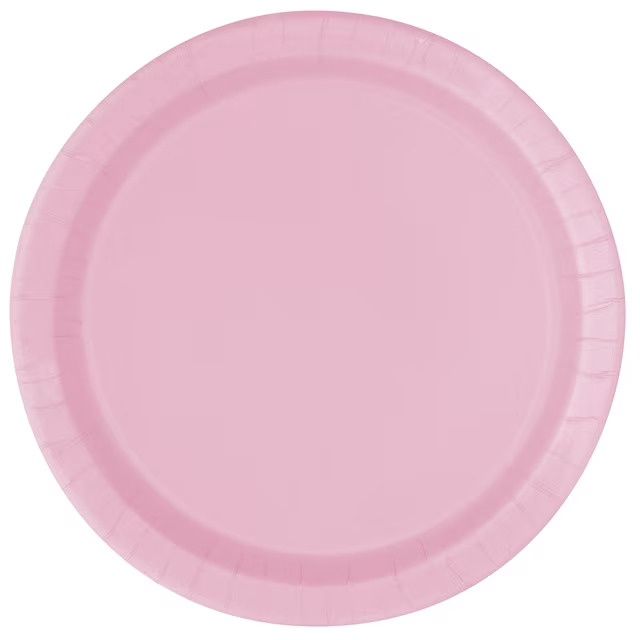 16pcs Lovely Pink Solid Color 9&quot; Plates