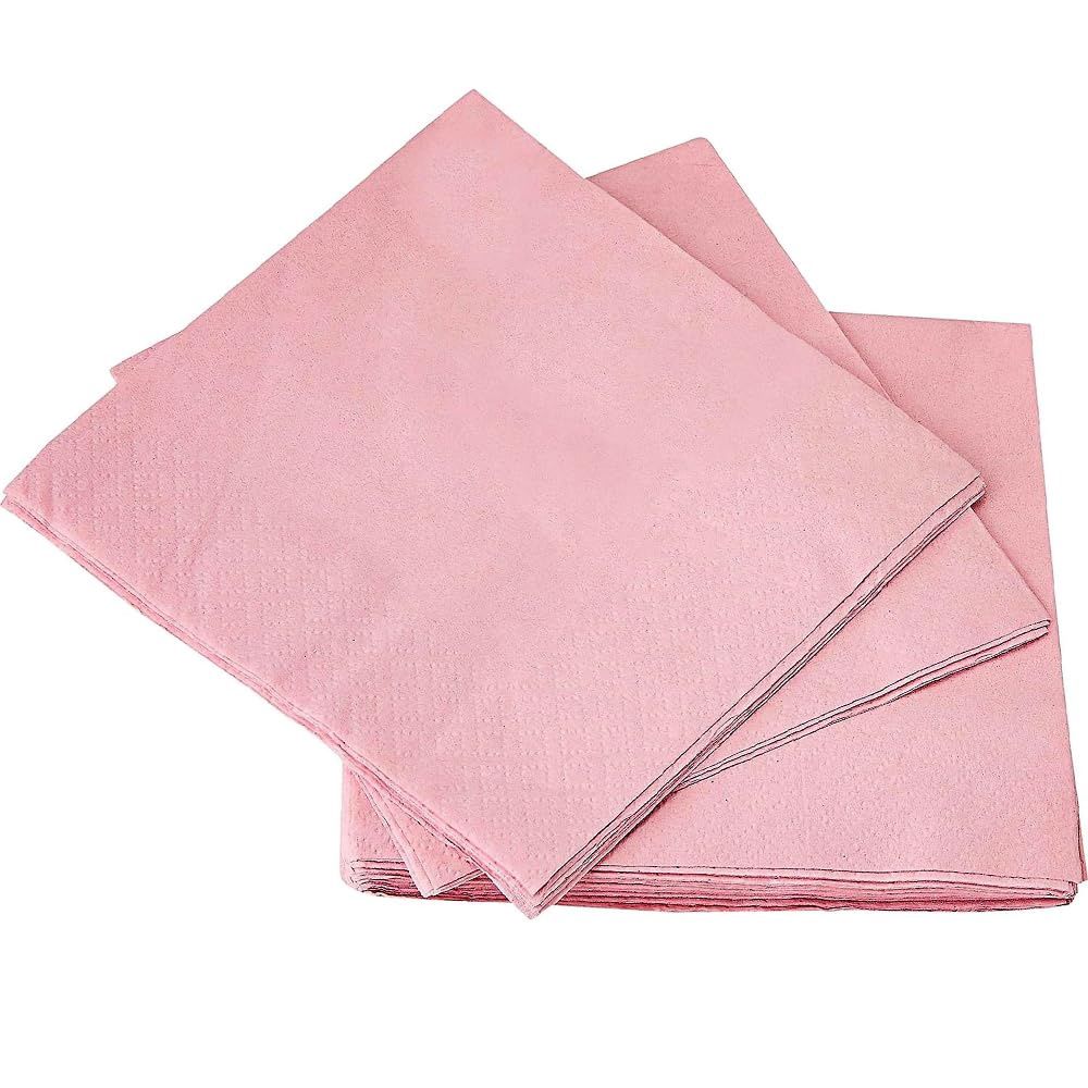 20pcs Solid Color Lovely Pink Beverage Napkins
