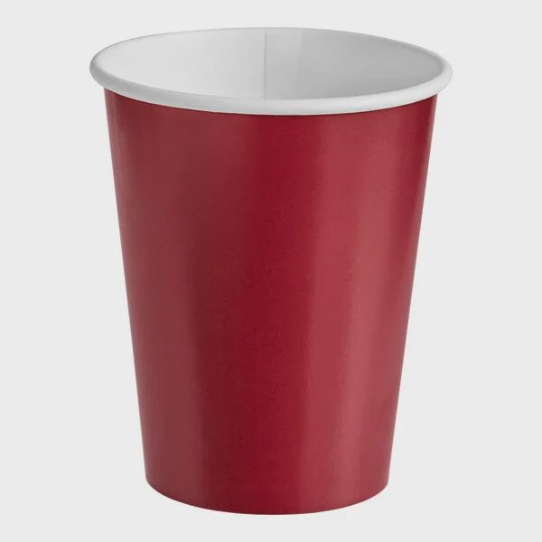 9OZ SOLID COLOR BURGUNDY 8PCS CUPS