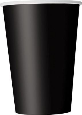 10pcs 12oz Midnight Black Solid Color Cups