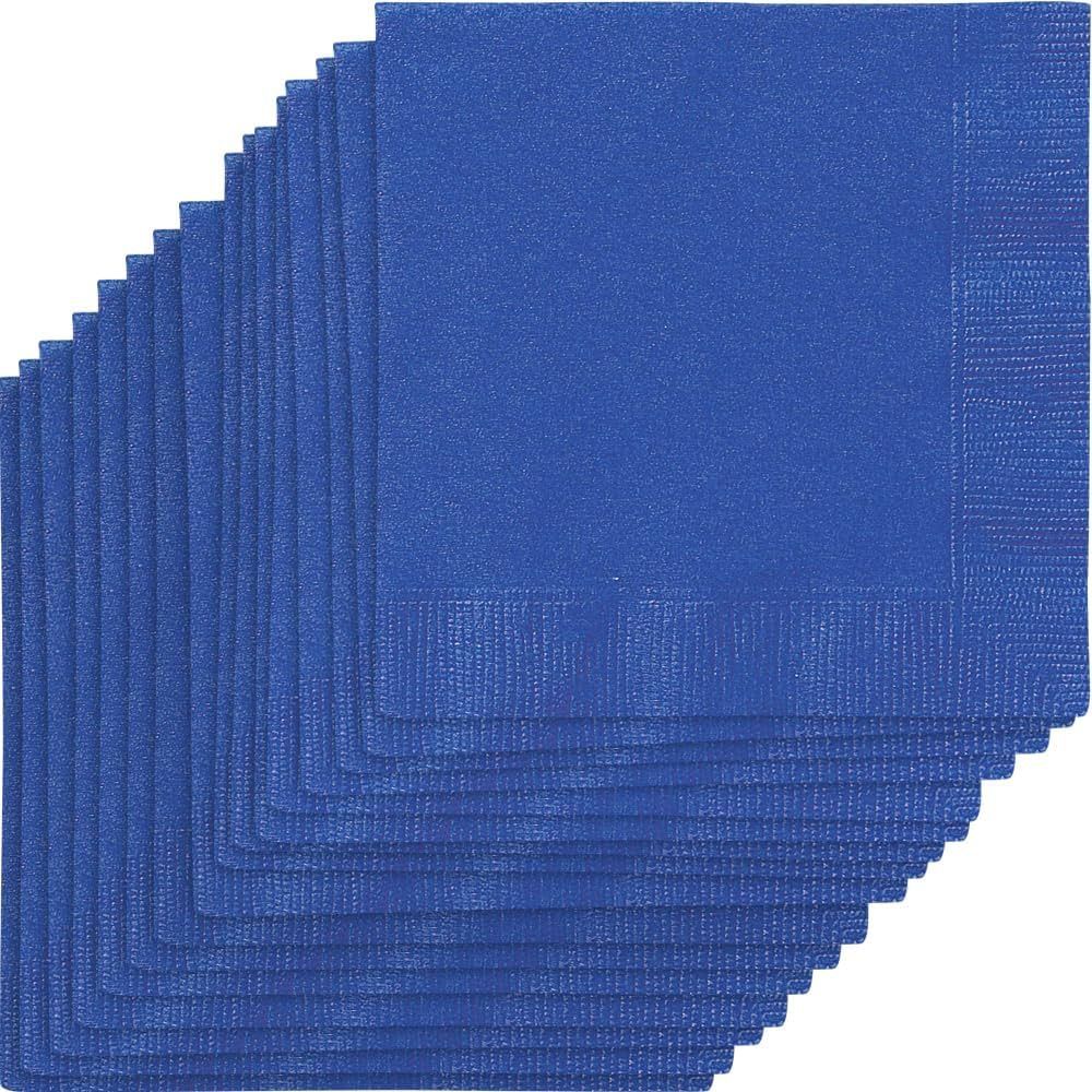 20pcs Royal Blue Solid Color Beverage Napkins