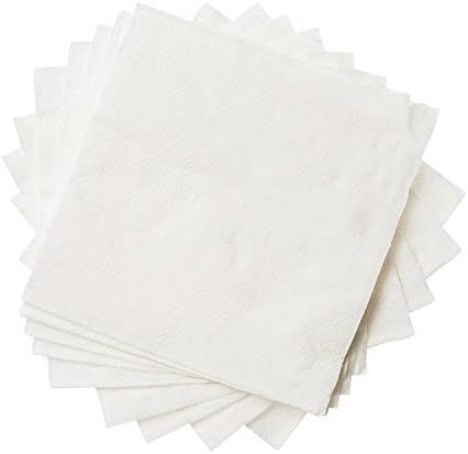 20pcs White Solid Color Beverage Napkins