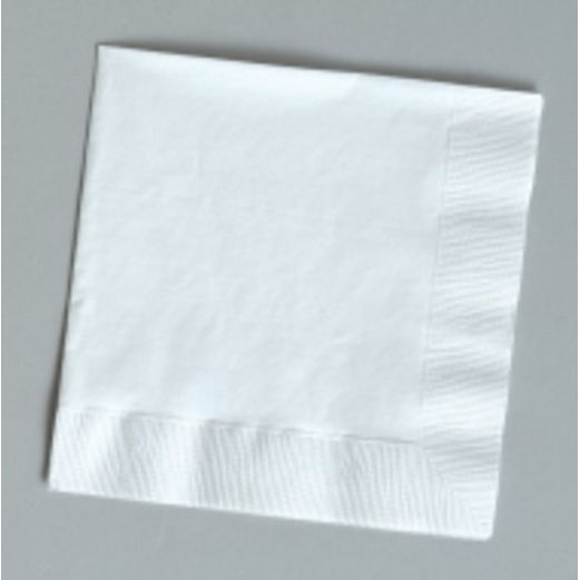 20pcs White Solid Color Luncheon Napkins
