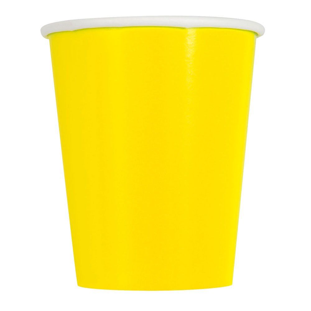 10pcs 12oz Neon Yellow Solid Color Cups