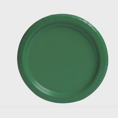 12pcs Emerald Green Solid Color 7&quot; Plates