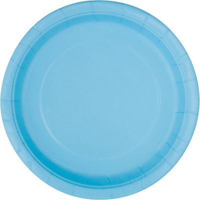 16pcs Powder Blue Solid Color 9&quot; Plates