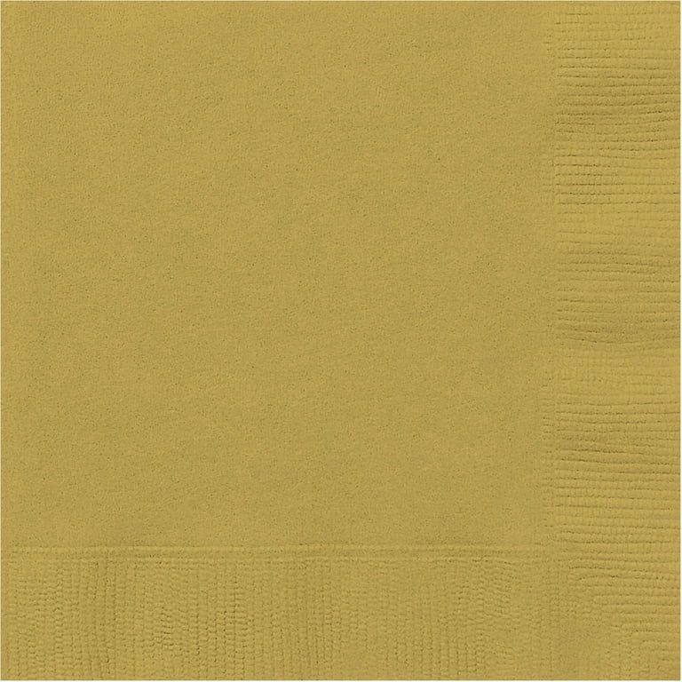 20pcs Gold Solid Color Luncheon Napkins