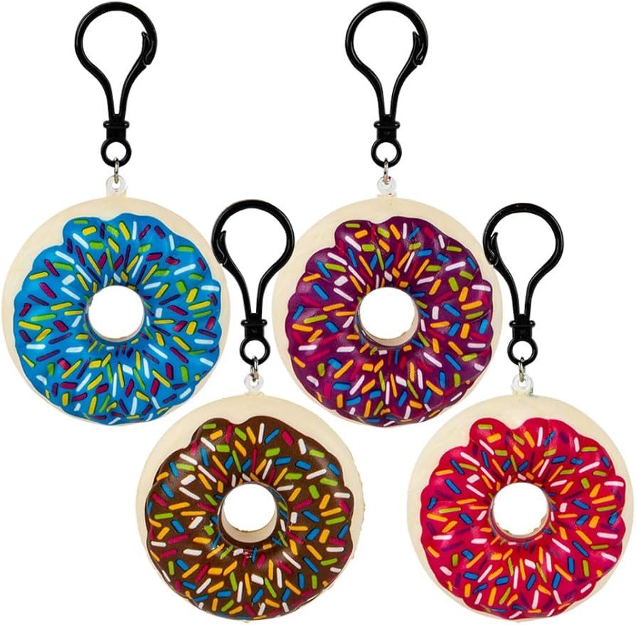 4pcs 2.75&quot; Squish Donut Backpack Clip(Party Favours)