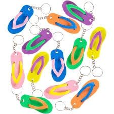 4pcs 2.5&quot; Flip Flop Keychains(Party Favours)