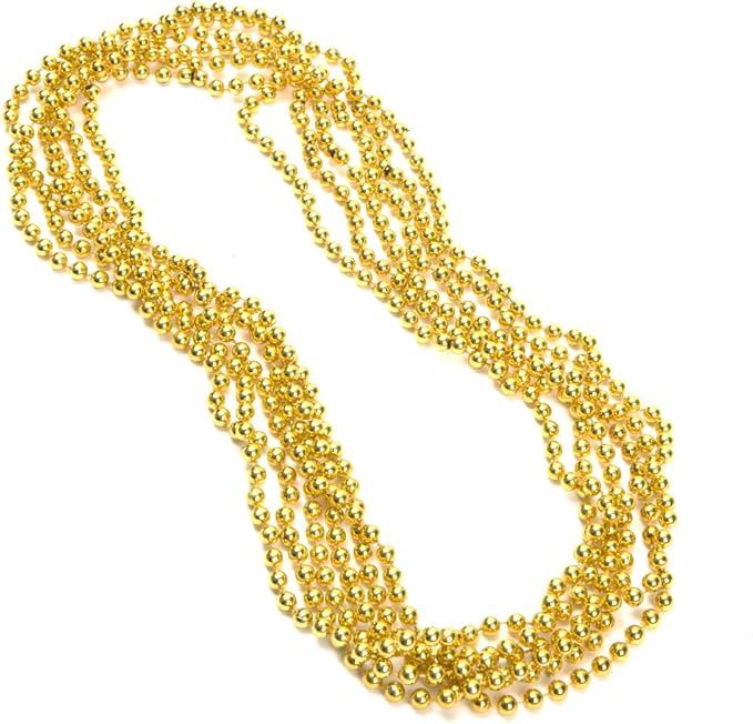 12pcs 33&quot; Gold Beads(Party Favours)