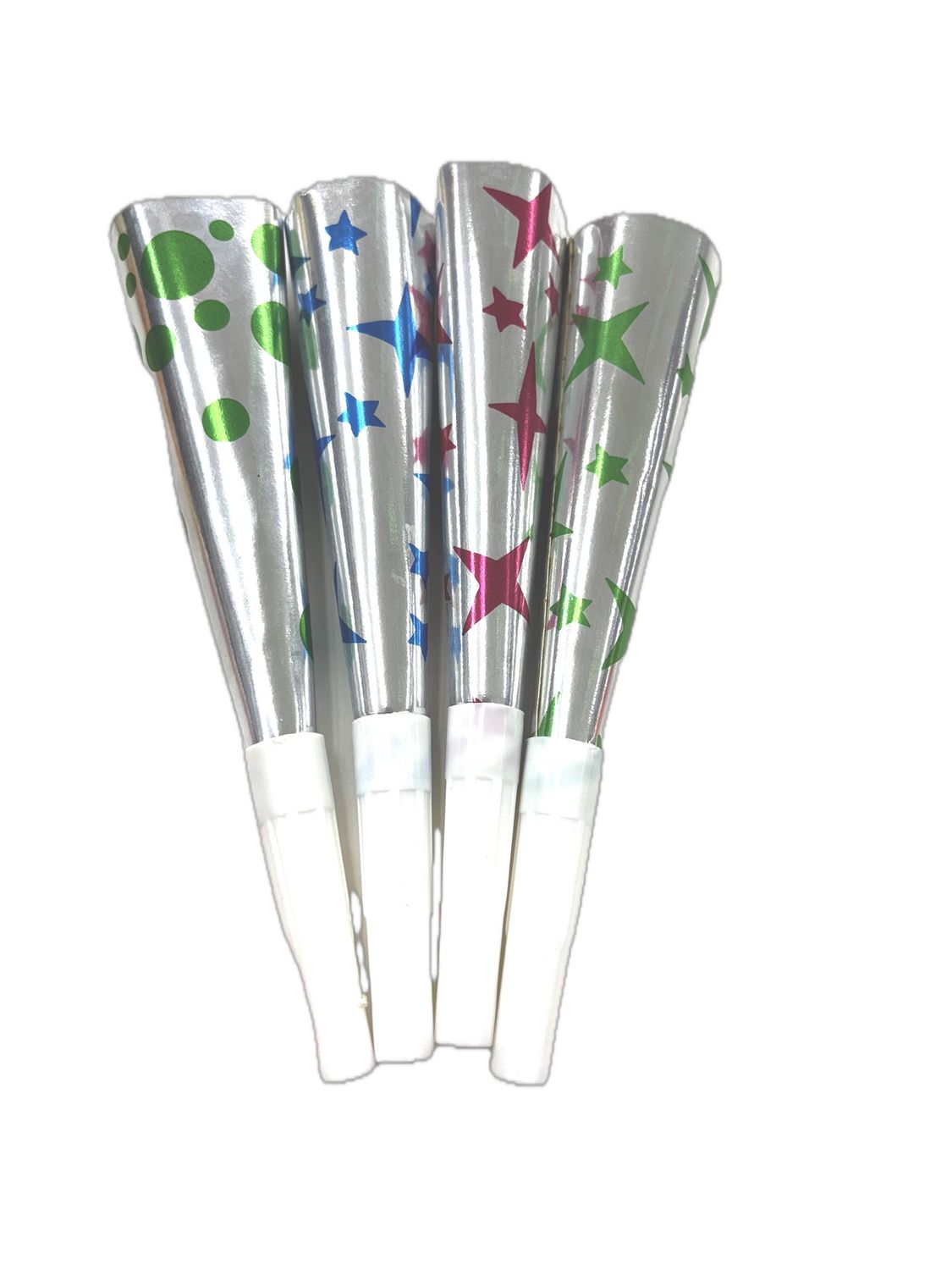 4pcs Assorted Stars &amp; Circles Horns(Party Favours)