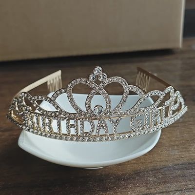 Birthday Girl Crown Tiara (Gold)