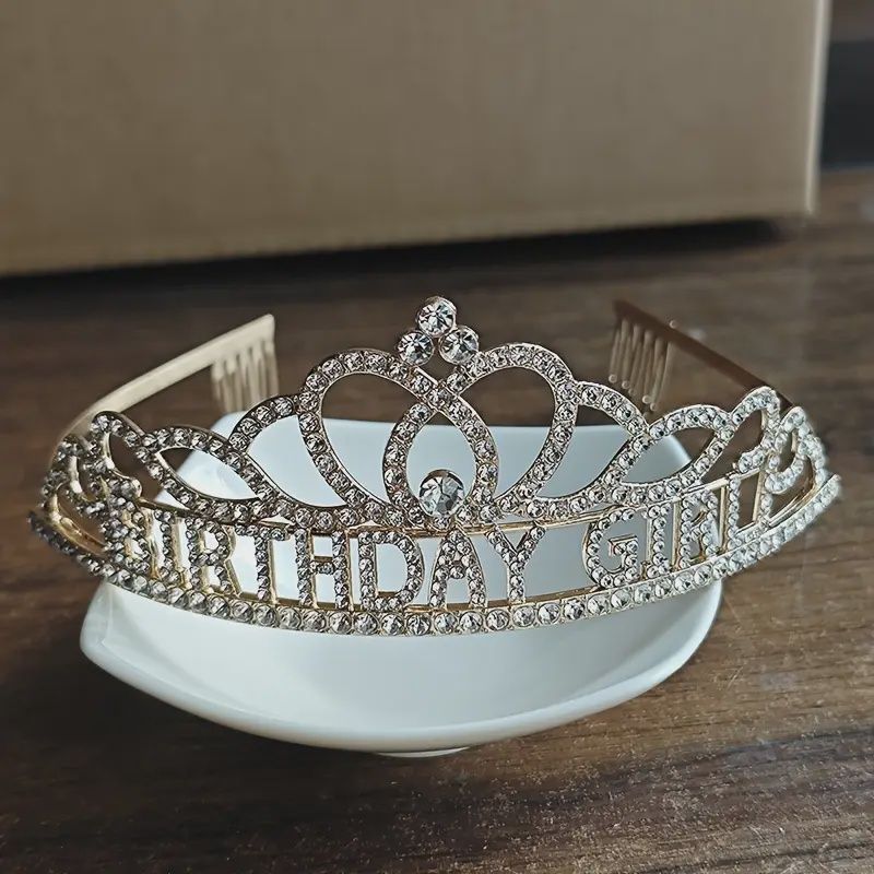 Birthday Girl Crown Tiara (Gold)