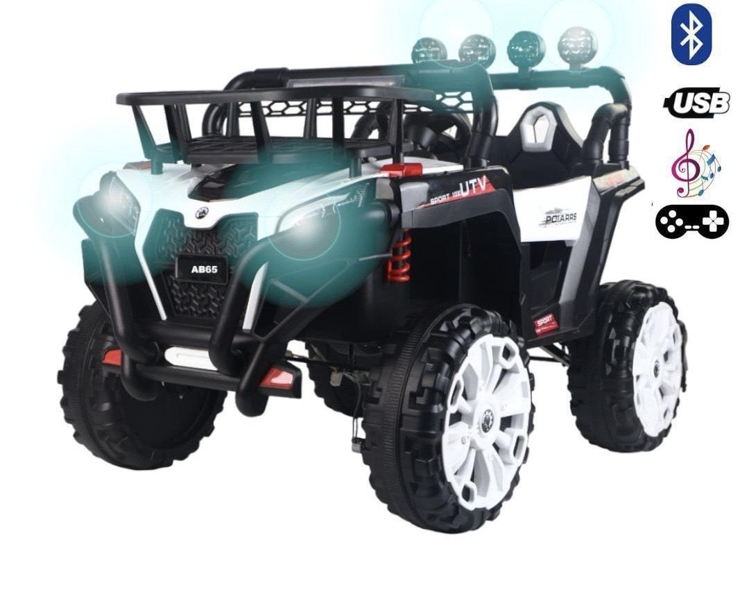 2 Seater Electric Jeep, Color: White