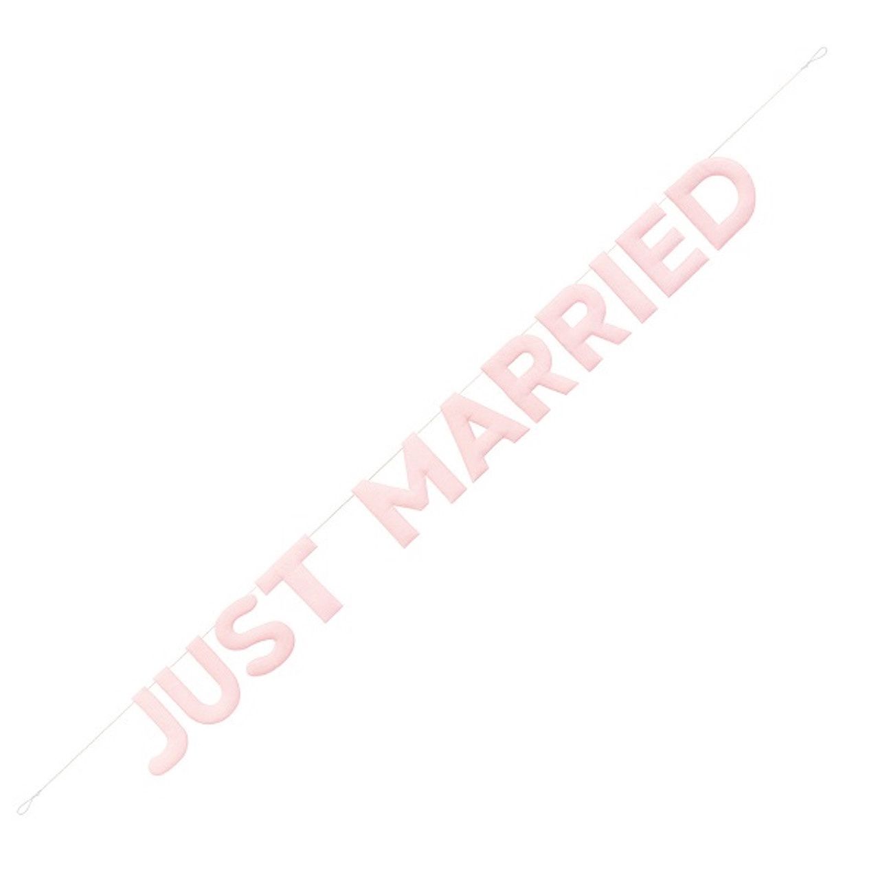 7ft Just Married Fabric Banner