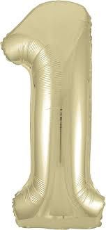 34&quot; #1 Champagne Gold Balloon (Helium)