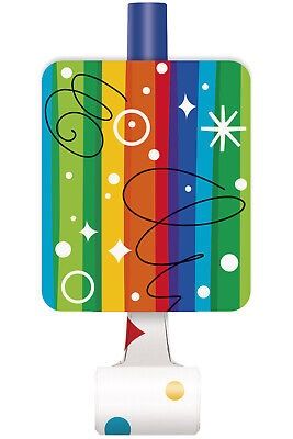 8 Rainbow Ribbon Birthday Blowouts