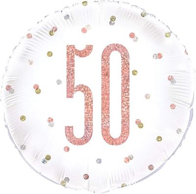 18&quot; #50 Rose Gold Foil Balloon (Helium)