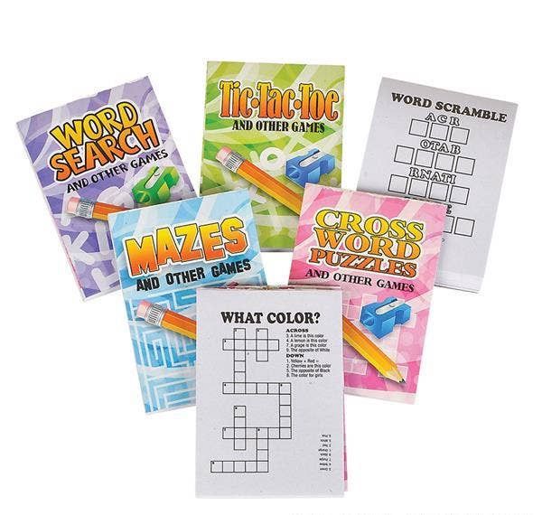 12pcs 2&quot;x3&quot; Mini Game Books(Party Favours)