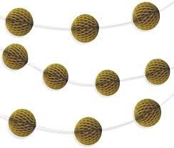 7ft Gold Honeycomb Garland Hanging Decorations