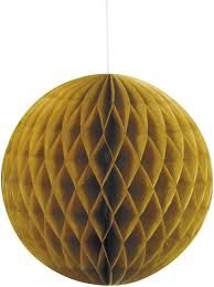 8&quot; Gold Honeycomb Ball Hanging Decorations