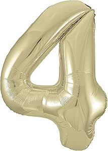 34&quot; #4 Champagne Gold Balloon (Helium)
